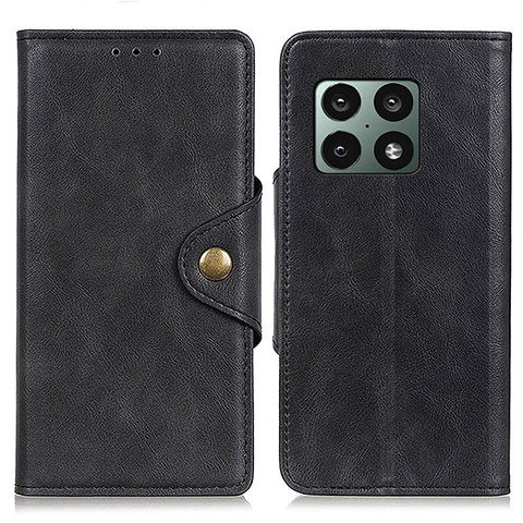 Custodia Portafoglio In Pelle Cover con Supporto D04Y per OnePlus 10 Pro 5G Nero