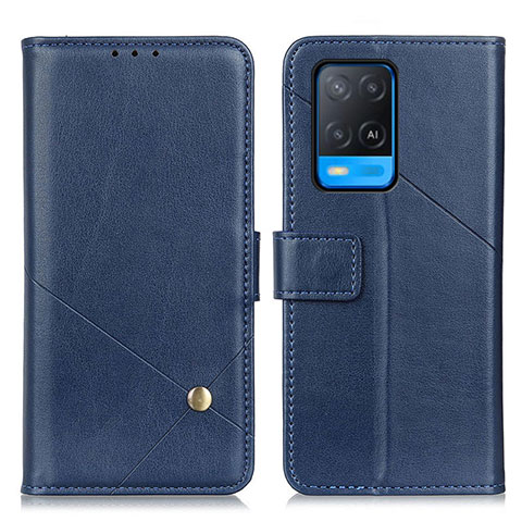 Custodia Portafoglio In Pelle Cover con Supporto D04Y per Oppo A54 4G Blu