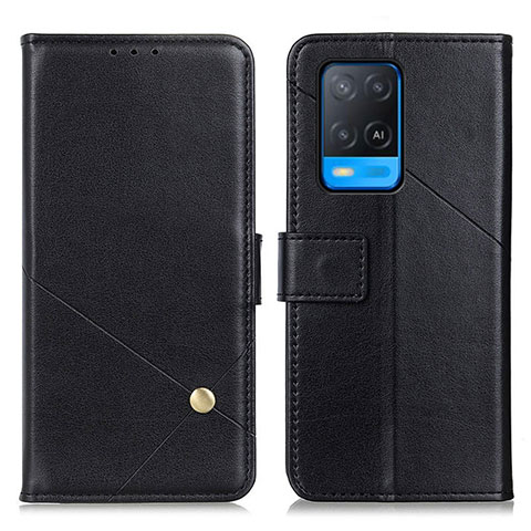 Custodia Portafoglio In Pelle Cover con Supporto D04Y per Oppo A54 4G Nero