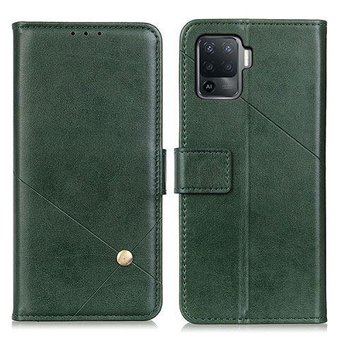 Custodia Portafoglio In Pelle Cover con Supporto D04Y per Oppo A94 4G Verde