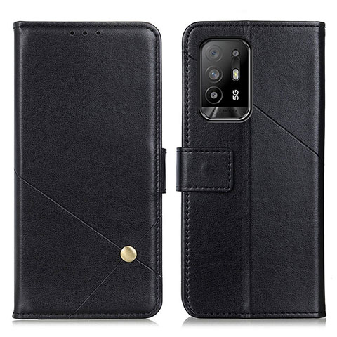 Custodia Portafoglio In Pelle Cover con Supporto D04Y per Oppo A95 5G Nero