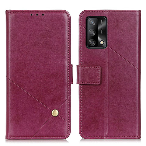 Custodia Portafoglio In Pelle Cover con Supporto D04Y per Oppo F19 Viola