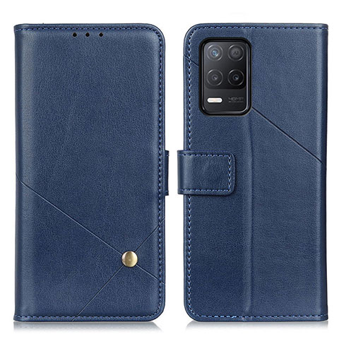 Custodia Portafoglio In Pelle Cover con Supporto D04Y per Realme 8 5G Blu