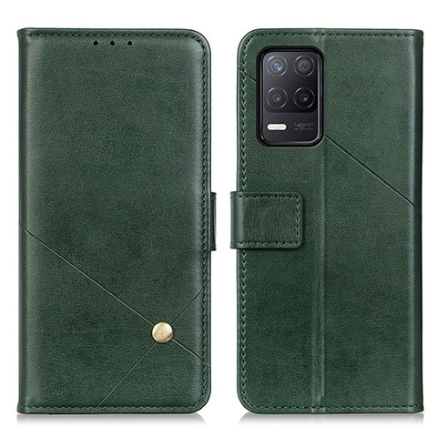 Custodia Portafoglio In Pelle Cover con Supporto D04Y per Realme 8 5G Verde