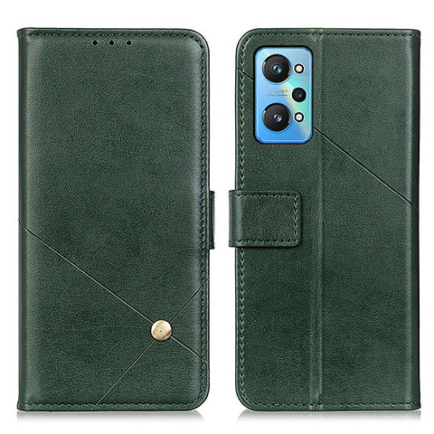 Custodia Portafoglio In Pelle Cover con Supporto D04Y per Realme GT Neo 3T 5G Verde