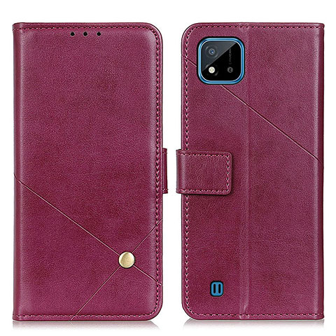 Custodia Portafoglio In Pelle Cover con Supporto D04Y per Realme Narzo 50i Rosso