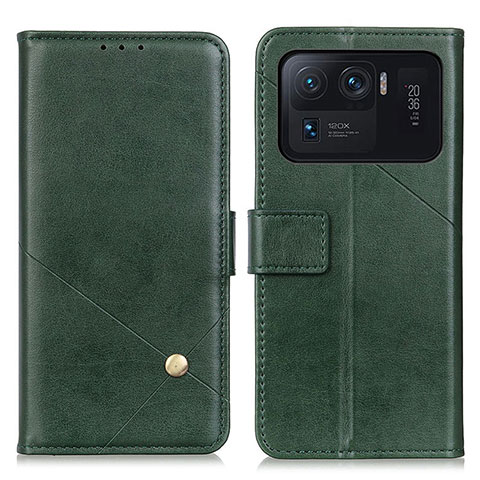 Custodia Portafoglio In Pelle Cover con Supporto D04Y per Xiaomi Mi 11 Ultra 5G Verde