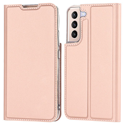 Custodia Portafoglio In Pelle Cover con Supporto D05T per Samsung Galaxy S22 Plus 5G Oro Rosa