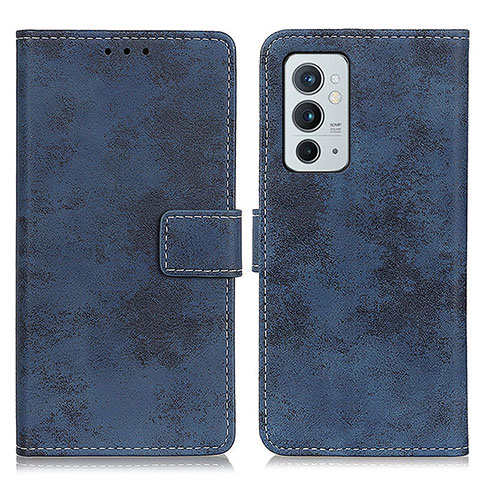 Custodia Portafoglio In Pelle Cover con Supporto D05Y per OnePlus 9RT 5G Blu