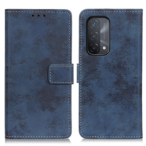 Custodia Portafoglio In Pelle Cover con Supporto D05Y per OnePlus Nord N200 5G Blu