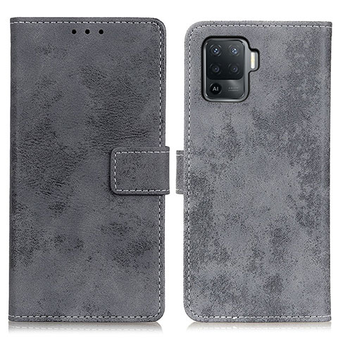 Custodia Portafoglio In Pelle Cover con Supporto D05Y per Oppo A94 4G Grigio