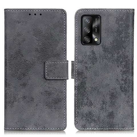 Custodia Portafoglio In Pelle Cover con Supporto D05Y per Oppo A95 4G Grigio