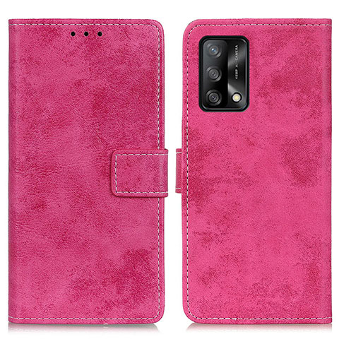 Custodia Portafoglio In Pelle Cover con Supporto D05Y per Oppo A95 4G Rosa Caldo