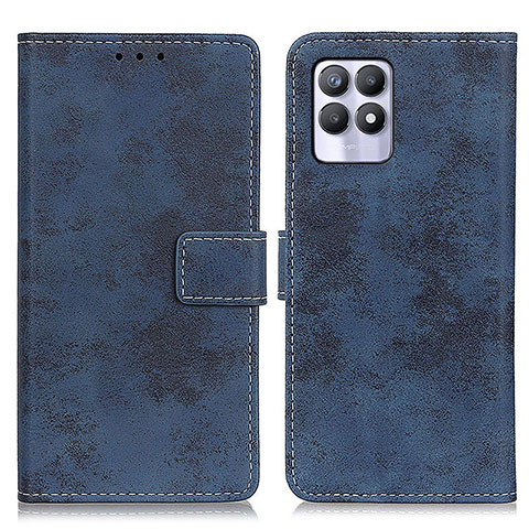 Custodia Portafoglio In Pelle Cover con Supporto D05Y per Realme Narzo 50 4G Blu