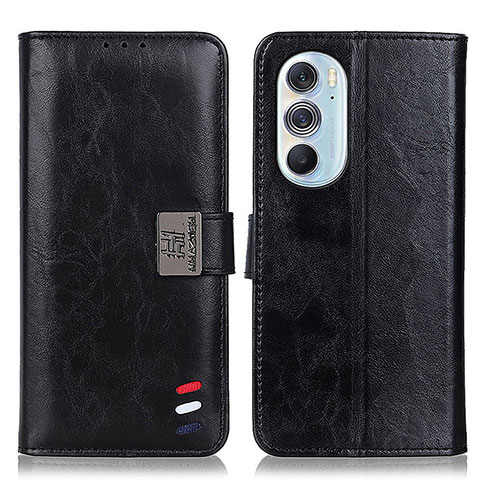 Custodia Portafoglio In Pelle Cover con Supporto D06Y per Motorola Moto Edge 30 Pro 5G Nero