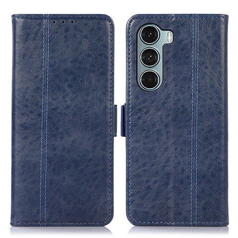 Custodia Portafoglio In Pelle Cover con Supporto D06Y per Motorola Moto Edge S30 5G Blu