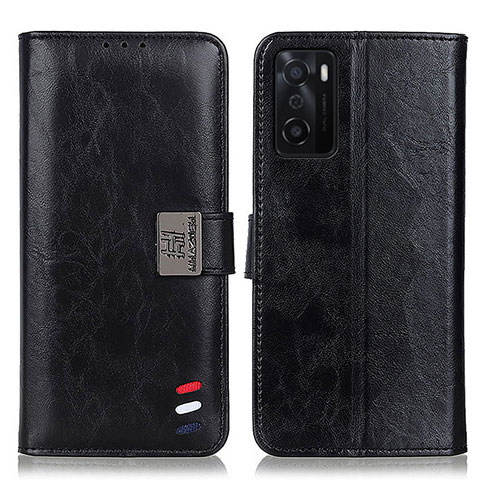 Custodia Portafoglio In Pelle Cover con Supporto D06Y per Oppo A55S 5G Nero