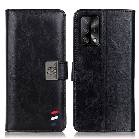 Custodia Portafoglio In Pelle Cover con Supporto D06Y per Oppo F19s Nero