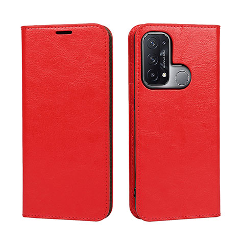 Custodia Portafoglio In Pelle Cover con Supporto D07T per Oppo Reno5 A Rosso