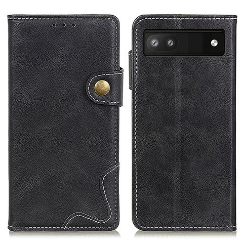 Custodia Portafoglio In Pelle Cover con Supporto D07Y per Google Pixel 7a 5G Nero