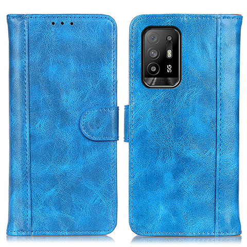 Custodia Portafoglio In Pelle Cover con Supporto D07Y per Oppo A95 5G Cielo Blu