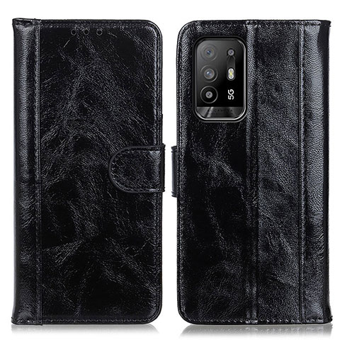 Custodia Portafoglio In Pelle Cover con Supporto D07Y per Oppo A95 5G Nero