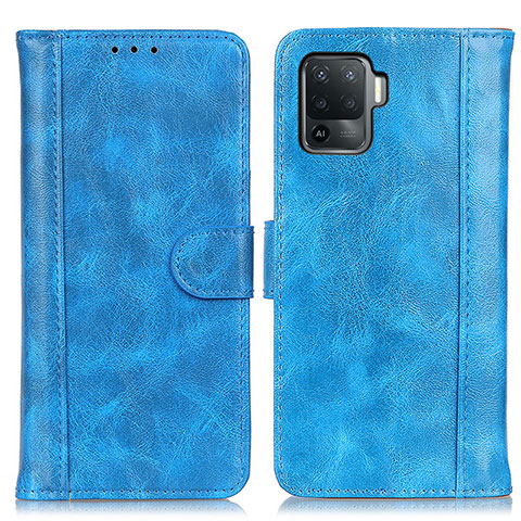 Custodia Portafoglio In Pelle Cover con Supporto D07Y per Oppo F19 Pro Cielo Blu