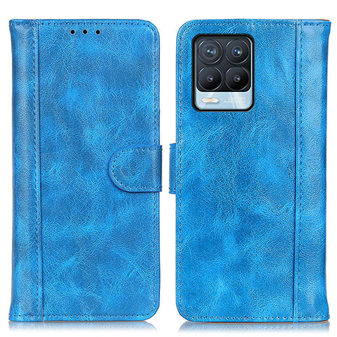 Custodia Portafoglio In Pelle Cover con Supporto D07Y per Realme 8 4G Cielo Blu