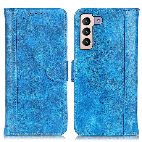 Custodia Portafoglio In Pelle Cover con Supporto D07Y per Samsung Galaxy S22 5G Cielo Blu