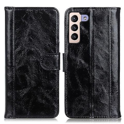 Custodia Portafoglio In Pelle Cover con Supporto D07Y per Samsung Galaxy S22 5G Nero