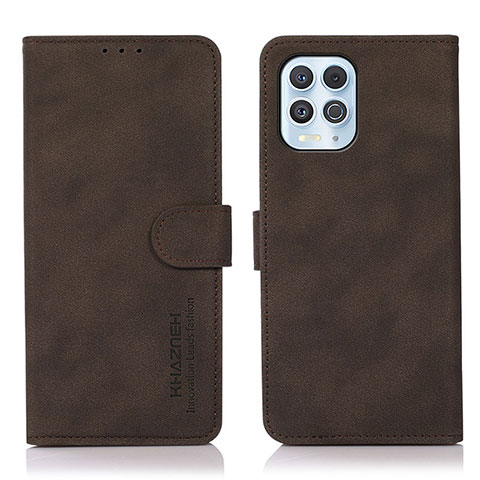 Custodia Portafoglio In Pelle Cover con Supporto D08Y per Motorola Moto Edge S 5G Marrone