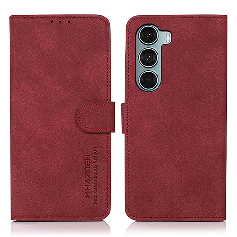 Custodia Portafoglio In Pelle Cover con Supporto D08Y per Motorola Moto Edge S30 5G Rosso