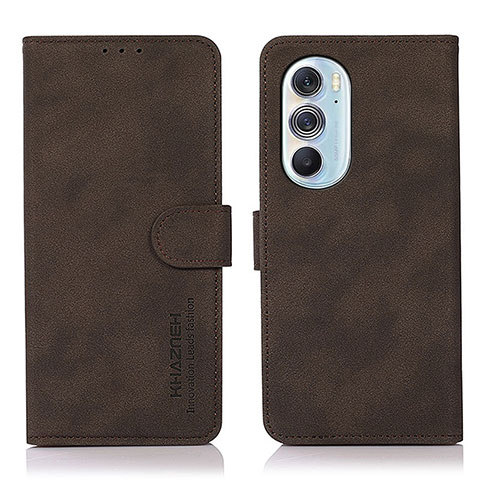 Custodia Portafoglio In Pelle Cover con Supporto D08Y per Motorola Moto Edge X30 5G Marrone