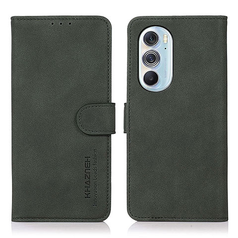 Custodia Portafoglio In Pelle Cover con Supporto D08Y per Motorola Moto Edge X30 5G Verde