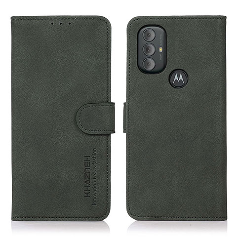 Custodia Portafoglio In Pelle Cover con Supporto D08Y per Motorola Moto G Play (2023) Verde