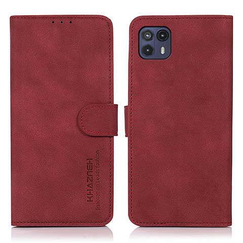 Custodia Portafoglio In Pelle Cover con Supporto D08Y per Motorola Moto G50 5G Rosso