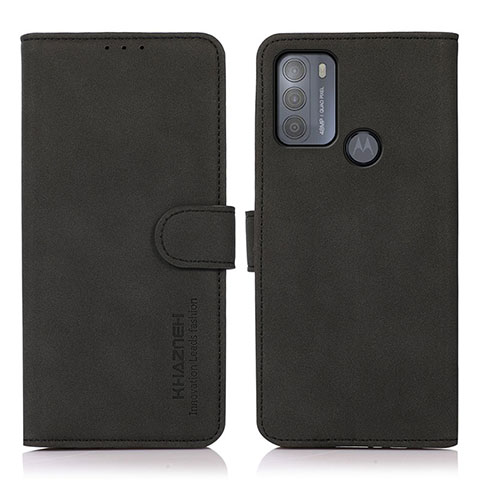 Custodia Portafoglio In Pelle Cover con Supporto D08Y per Motorola Moto G50 Nero