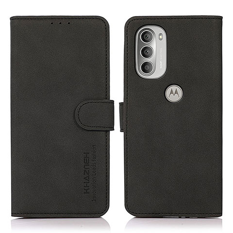 Custodia Portafoglio In Pelle Cover con Supporto D08Y per Motorola Moto G51 5G Nero