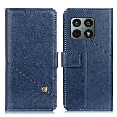 Custodia Portafoglio In Pelle Cover con Supporto D08Y per OnePlus 10 Pro 5G Marrone