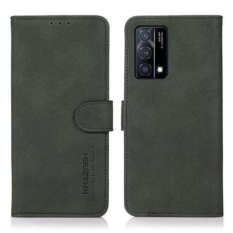 Custodia Portafoglio In Pelle Cover con Supporto D08Y per Oppo K9 5G Verde