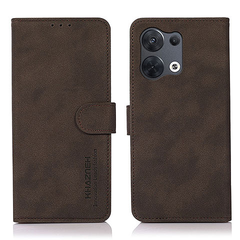 Custodia Portafoglio In Pelle Cover con Supporto D08Y per Oppo Reno8 Pro 5G Marrone