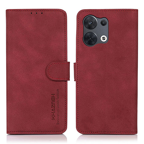 Custodia Portafoglio In Pelle Cover con Supporto D08Y per Oppo Reno9 5G Rosso