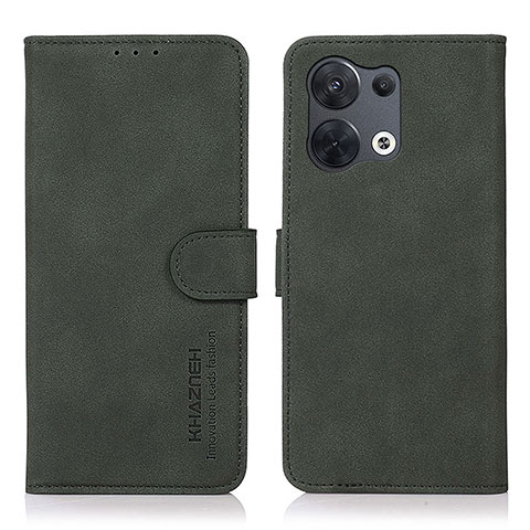 Custodia Portafoglio In Pelle Cover con Supporto D08Y per Oppo Reno9 Pro 5G Verde