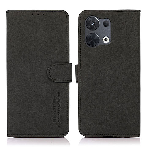 Custodia Portafoglio In Pelle Cover con Supporto D08Y per Oppo Reno9 Pro+ Plus 5G Nero