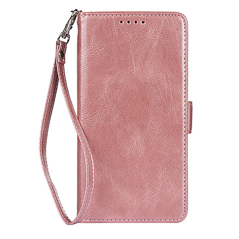 Custodia Portafoglio In Pelle Cover con Supporto D09T per Samsung Galaxy S21 Plus 5G Oro Rosa