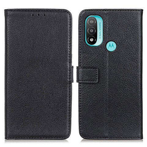 Custodia Portafoglio In Pelle Cover con Supporto D09Y per Motorola Moto E40 Nero