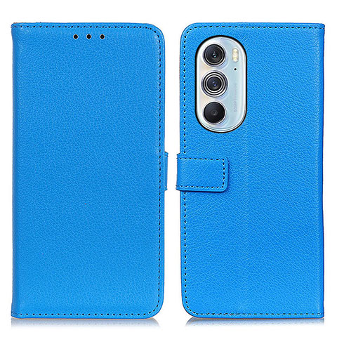 Custodia Portafoglio In Pelle Cover con Supporto D09Y per Motorola Moto Edge 30 Pro 5G Cielo Blu