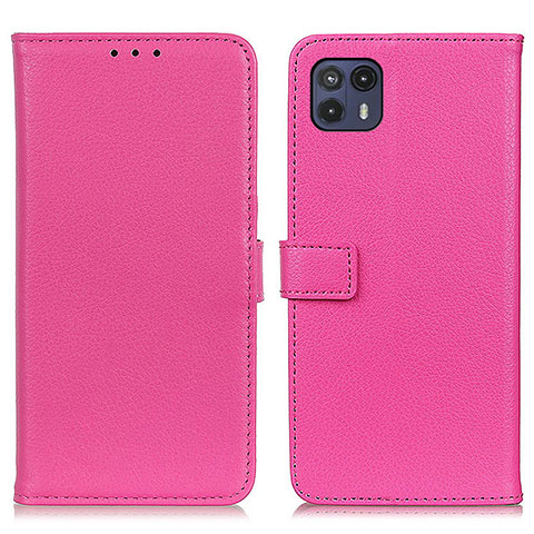 Custodia Portafoglio In Pelle Cover con Supporto D09Y per Motorola Moto G50 5G Rosa Caldo