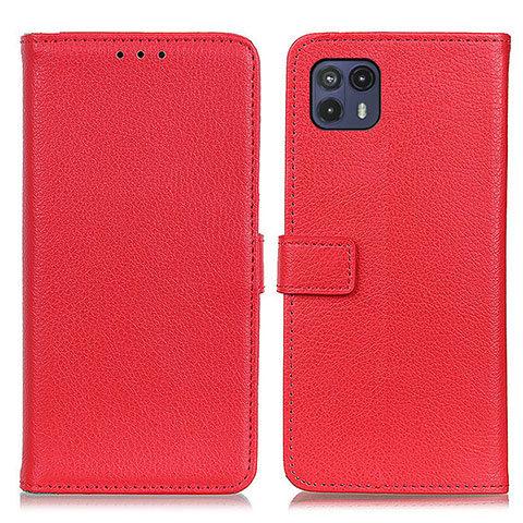 Custodia Portafoglio In Pelle Cover con Supporto D09Y per Motorola Moto G50 5G Rosso