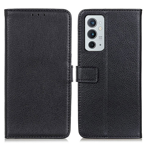 Custodia Portafoglio In Pelle Cover con Supporto D09Y per OnePlus 9RT 5G Nero